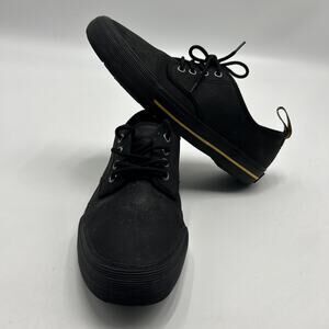 Dr. Martens PRESSLER Low Cut Sneakers US8 BLACK Canvas Men’s Size 8
